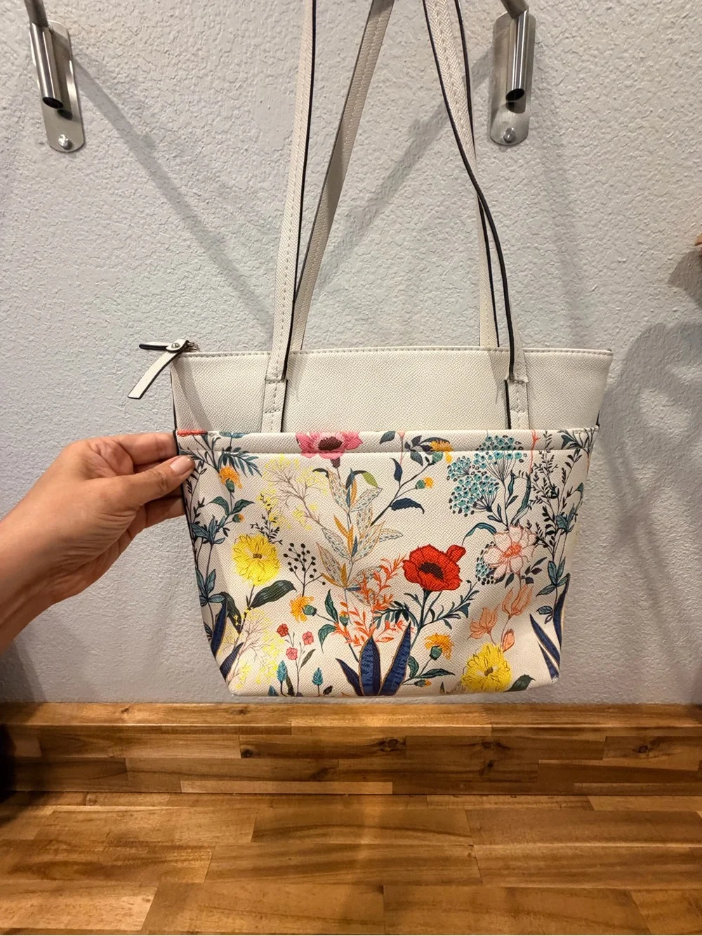 Seychelles Floral Cream Tote Bag
